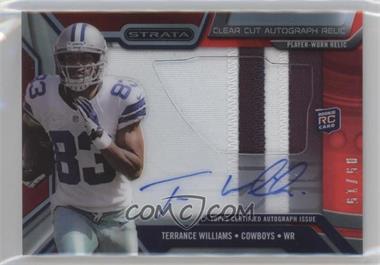 2013 Topps Strata - Clear Cut Autograph Rookie Relics - Ruby Patch #CCAR-TWI - Terrance Williams /15