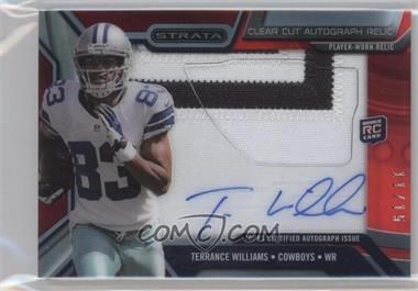 2013 Topps Strata - Clear Cut Autograph Rookie Relics - Ruby Patch #CCAR-TWI - Terrance Williams /15