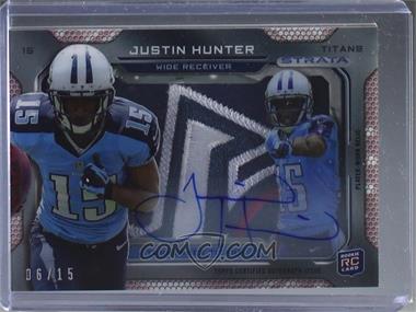 2013 Topps Strata - Signature Rookie Relics - Ruby Patch #SSR-JH - Justin Hunter /15
