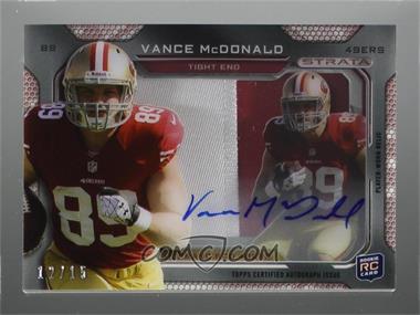 2013 Topps Strata - Signature Rookie Relics - Ruby Patch #SSR-VM - Vance McDonald /15