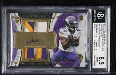 2013 Topps Supreme - Autographed Quad Relics - Violet #SAQR-CP - Cordarrelle Patterson /5 [BGS 8.5 NM‑MT+]