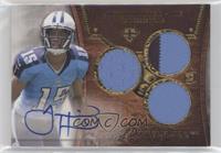 Rookie Autographed Triple Relics - Justin Hunter #/25