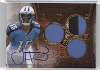 Rookie Autographed Triple Relics - Justin Hunter [Noted] #/99