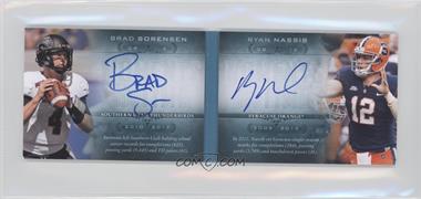 2013 Upper Deck Quantum - Moments in Time Rookies Dual Autograph Booklet #MTR-NS - Brad Sorensen, Ryan Nassib /75