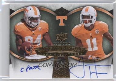 2013 Upper Deck Quantum - Monumental Rookies Dual Autographs #MDR-PH - Justin Hunter, Cordarrelle Patterson /25