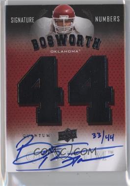 2013 Upper Deck Quantum - Signature Numbers #SN-BB - Brian Bosworth /44