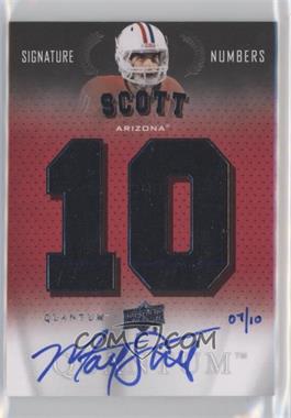 2013 Upper Deck Quantum - Signature Numbers #SN-MS - Matt Scott /10