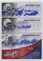 Tony Talbert, Phillip Wilson, Santino Marchiol #/49