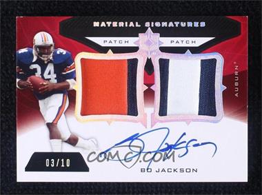 2013 Upper Deck Ultimate Collection - Material Signatures - Gold Spectrum Patch #SJ-BJ - Bo Jackson /10