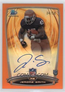 2014 Bowman - Rookie Chrome Refractor Autograph - Orange Border #39 - Jerome Smith /50