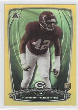 2014 Bowman - Rookies - Gold Foil #61 - Adrian Hubbard /399