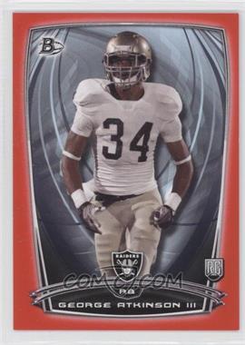 2014 Bowman - Rookies - Red #52 - George Atkinson III /199