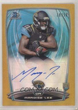 2014 Bowman Chrome - Rookie Refractor Autographs - Gold Refractor #RCRA-ML - Marqise Lee /50
