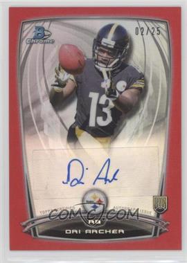 2014 Bowman Chrome - Rookie Refractor Autographs - Red Refractor #RCRA-DAR - Dri Archer /25