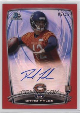 2014 Bowman Chrome - Rookie Refractor Autographs - Red Refractor #RCRA-DFA - David Fales /25