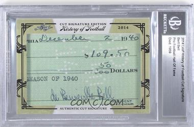 2014 Leaf History of Football - Cut Signatures #_BEBE - Bert Bell [Cut Signature]