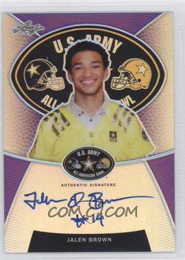 2014 Leaf Metal Draft - Army All-American Bowl Autographs - Purple #ATA-JB1 - Jalen Brown /15