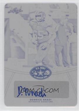 2014 Leaf U.S. Army All-American Bowl - Autographs - Printing Plate Black #BA-DN1 - Derrick Nnadi /1