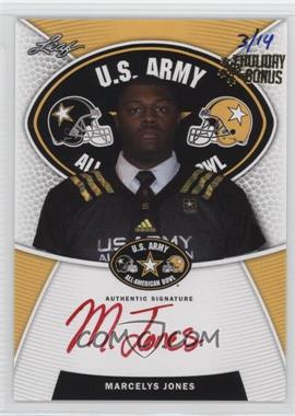 2014 Leaf U.S. Army All-American Bowl - Tour Autographs - Red Ink Holiday Bonus #TA-MJ1 - Marcelys Jones /14