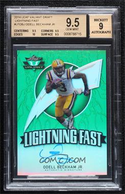 2014 Leaf Valiant - Lightning Fast Autographs #LF-OBJ - Odell Beckham Jr. [BGS 9.5 GEM MINT]