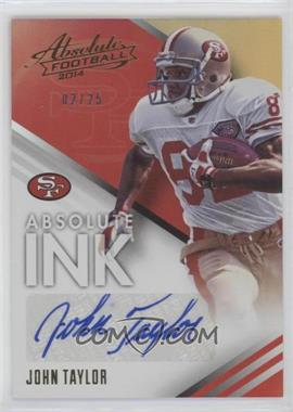 2014 Panini Absolute - Absolute Ink - Spectrum Gold #AB-JTA - John Taylor /25