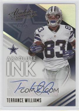 2014 Panini Absolute - Absolute Ink - Spectrum Gold #AB-TW - Terrance Williams /25
