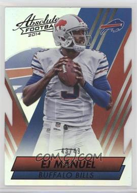 2014 Panini Absolute - [Base] - Spectrum Black #81 - EJ Manuel /49 [Noted]