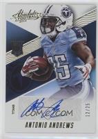 Rookie Autographs - Antonio Andrews #/25