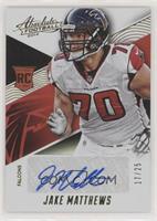 Rookie Autographs - Jake Matthews #/25