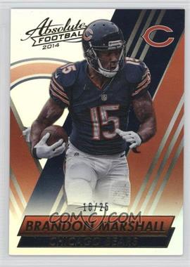 2014 Panini Absolute - [Base] - Spectrum Gold #67 - Brandon Marshall /25