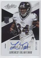 Rookie Autographs - Lorenzo Taliaferro #/199