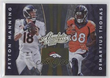 2014 Panini Absolute - Quads #18 - Peyton Manning, Demaryius Thomas, Julius Thomas, Montee Ball