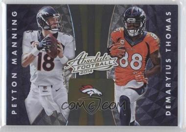 2014 Panini Absolute - Quads #18 - Peyton Manning, Demaryius Thomas, Julius Thomas, Montee Ball