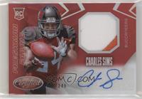 Freshman Fabric Mirror Signatures - Charles Sims #/249