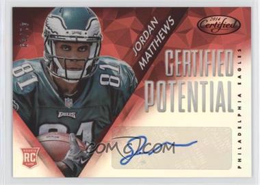 2014 Panini Certified - Certified Potential Mirror Signatures - Red #P-JO - Jordan Matthews /49