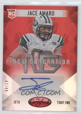 2014 Panini Certified - New Generation Mirror Signatures - Red #NG-JA - Jace Amaro /49 [EX to NM]