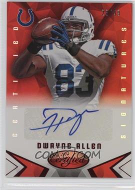 2014 Panini Certified - Signatures - Mirror Red #S-DA - Dwayne Allen /49