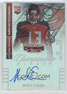 2014 Panini Contenders - [Base] - Championship Ticket #236.2 - Mike Evans (posing) /49