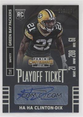 2014 Panini Contenders - [Base] - Playoff Ticket #130.2 - Ha Ha Clinton-Dix (Seat Row Sec) /199