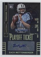 Zach Mettenberger (Seat Row Sec) #/199