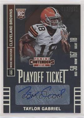 2014 Panini Contenders - [Base] - Playoff Ticket #197.1 - Taylor Gabriel (Sec Row Seat) /199