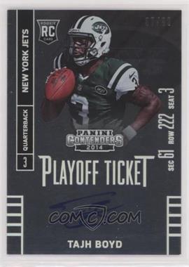 2014 Panini Contenders - [Base] - Playoff Ticket #229.1 - Tajh Boyd (Running with Football in Right Hand) /99
