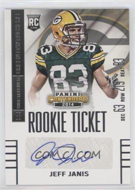 2014 Panini Contenders - [Base] #140.1 - Jeff Janis (Sec Row Seat) /89