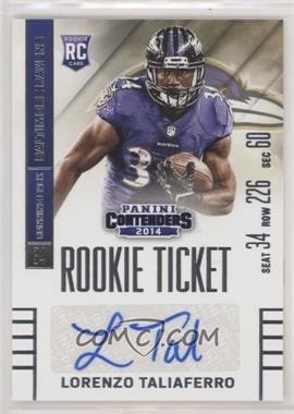 2014 Panini Contenders - [Base] #154.2 - Lorenzo Taliaferro (Purple Jersey) /150