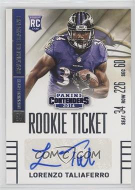 2014 Panini Contenders - [Base] #154.2 - Lorenzo Taliaferro (Purple Jersey) /150