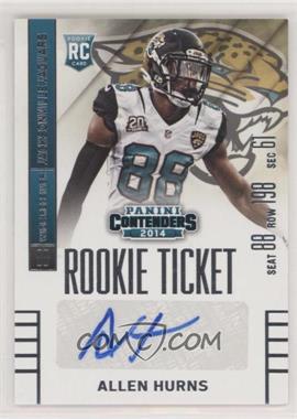2014 Panini Contenders - [Base] #190.2 - Allen Hurns (White Jersey) /25 [EX to NM]