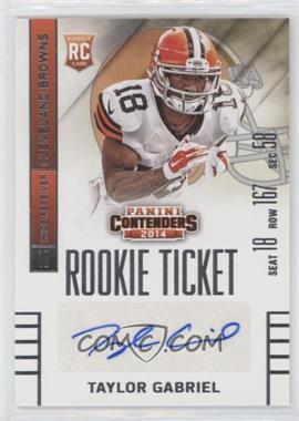 2014 Panini Contenders - [Base] #197.2 - Taylor Gabriel (Seat Row Sec) /150