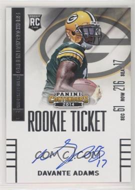 2014 Panini Contenders - [Base] #212.1 - Davante Adams (Ball in Right Hand, Profile)