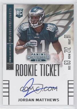 2014 Panini Contenders - [Base] #222.1 - Jordan Matthews (Running With Ball in Left Hand)