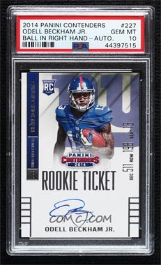 2014 Panini Contenders - [Base] #227.1 - Odell Beckham Jr. (Ball Tucked in Left Arm) [PSA 10 GEM MT]